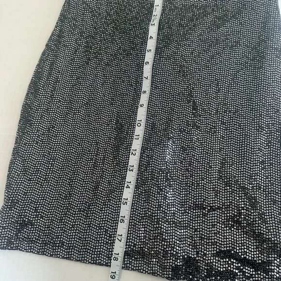 Lulus Let it glow black and silver sequin bodycon dress XL - Picture 6 of 6